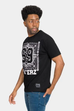 Rhinestone Studded 69 Playerz T-Shirt -Victorious TS7399 BLK 2