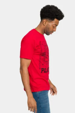 Rhinestone Studded 69 Playerz T-Shirt -Victorious TS7399 RED 4