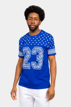 Number 23 Bandana Paisley Print T-Shirt -Victorious TS7411 RBL 1