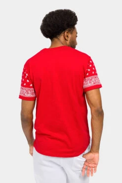Number 23 Bandana Paisley Print T-Shirt -Victorious TS7411 RED 3