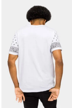 Number 23 Bandana Paisley Print T-Shirt -Victorious TS7411 WHT 3