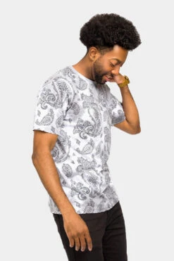 Bandana Paisley Tie Dye Shirt -Victorious TS7427 BLK 4