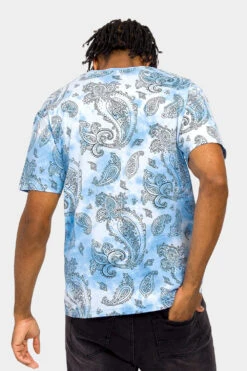 Bandana Paisley Tie Dye Shirt -Victorious TS7427 BLU 3