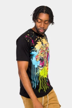 Sparkle Splashed Tiger T-Shirt -Victorious TS7448 BLK 4