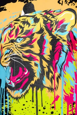 Sparkle Splashed Tiger T-Shirt -Victorious TS7448 BLK 6