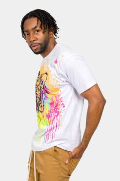 Sparkle Splashed Tiger T-Shirt -Victorious TS7448 WHT 2