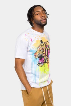 Sparkle Splashed Tiger T-Shirt -Victorious TS7448 WHT 4