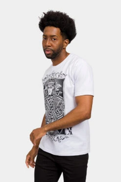 Rhinestone Studded King Of Hearts T-Shirt -Victorious TS7455 WHT 2