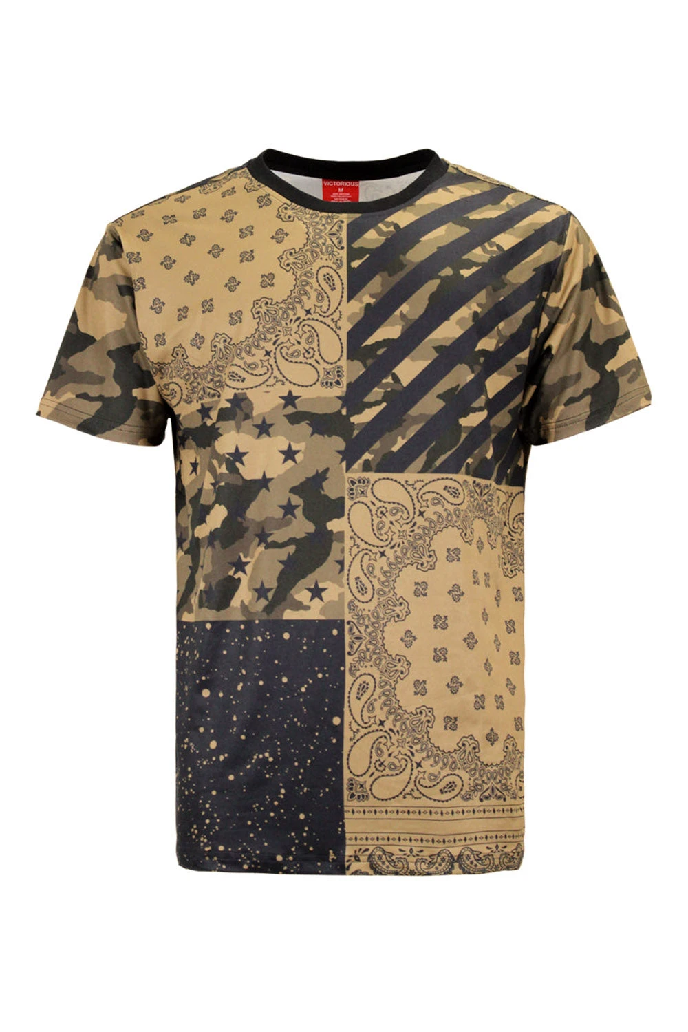 Bandana Paisley Pattern Block Graphic T-Shirt 3 Bandana Paisley Pattern Block Graphic T-Shirt