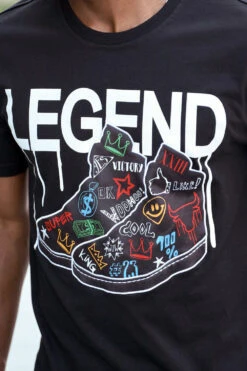 Legend Shoes Graphic T-Shirt 11 Legend Shoes Graphic T-Shirt -Victorious TS7468 BLK 4