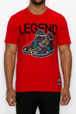 Legend Shoes Graphic T-Shirt 13 Legend Shoes Graphic T-Shirt -Victorious TS7468 RED 1