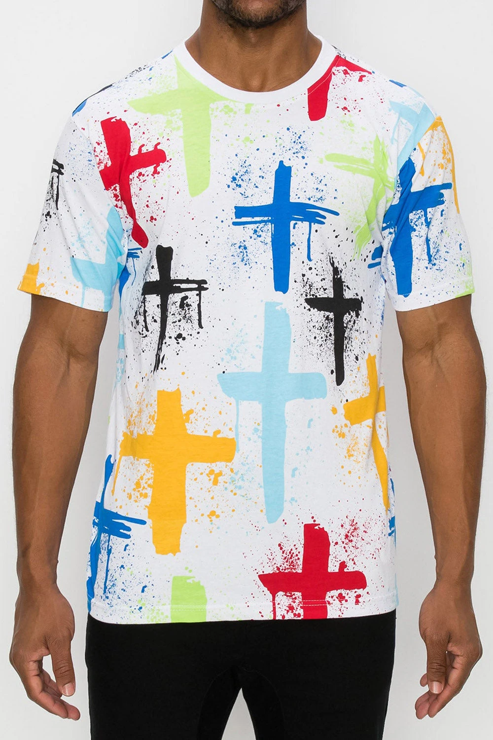 Painted Crosses Graphic T-Shirt 3 Painted Crosses Graphic T-Shirt