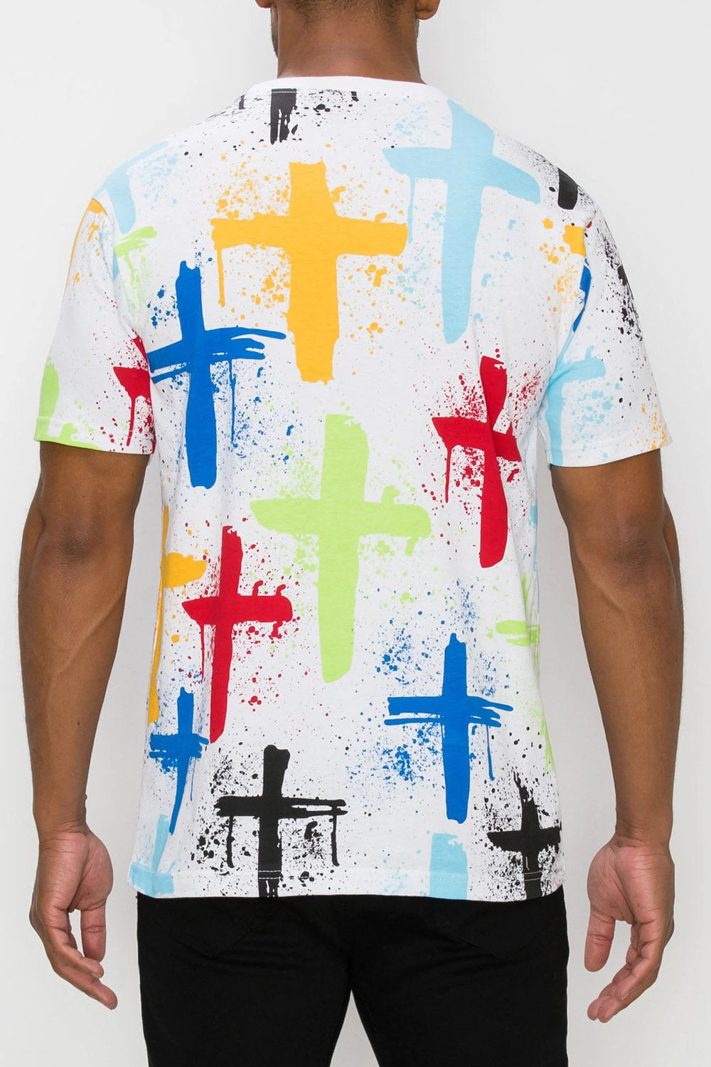 Painted Crosses Graphic T-Shirt 4 Painted Crosses Graphic T-Shirt - Image 2