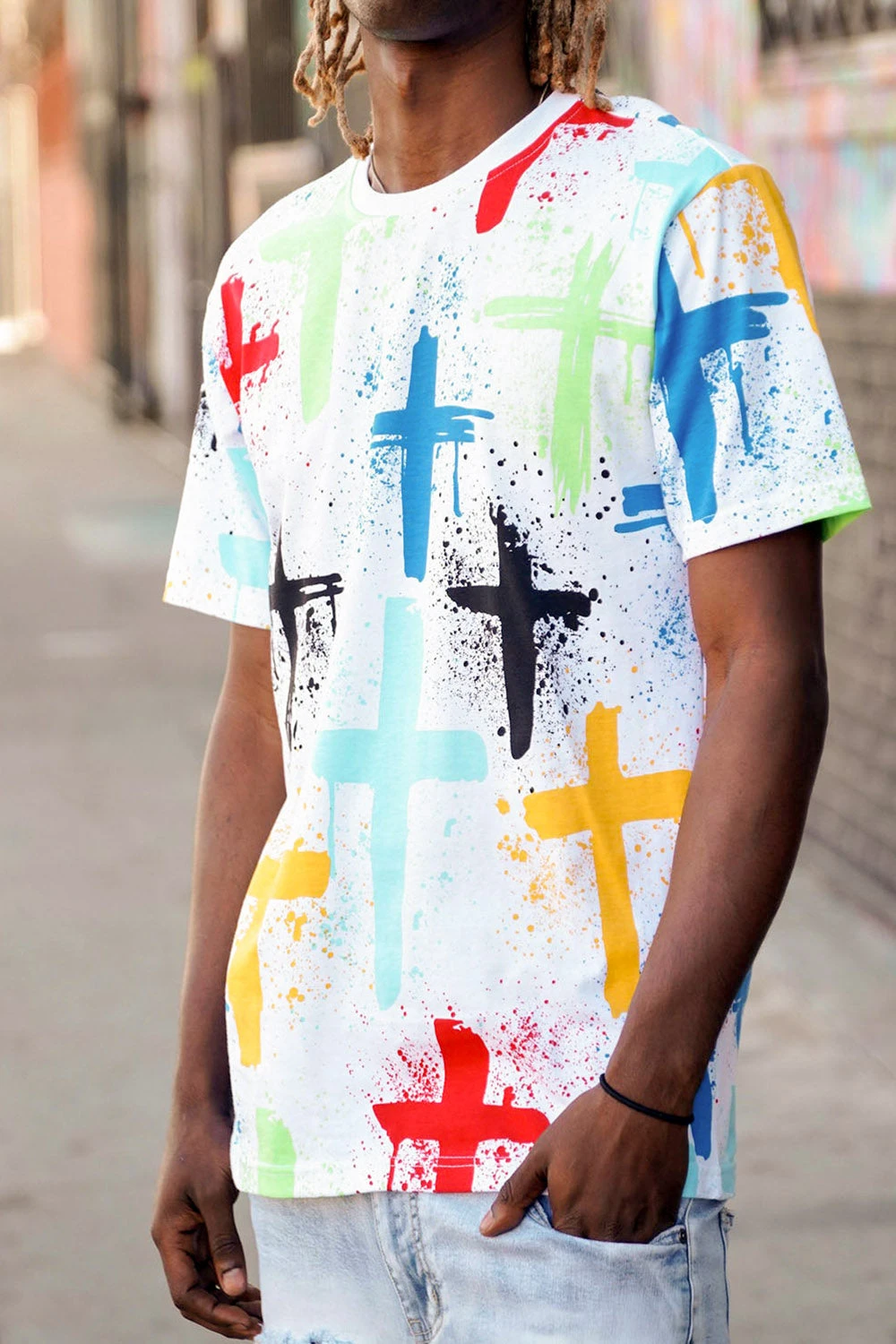 Painted Crosses Graphic T-Shirt 6 Painted Crosses Graphic T-Shirt - Image 4