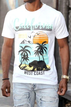 West Coast California Graphic T-Shirts -Victorious TS7474 WHT 1