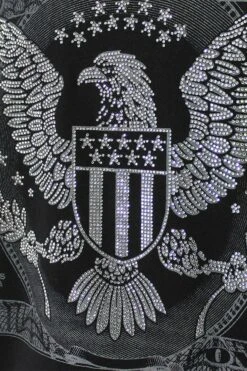 Men's Money Print Rhinestone Graphic T-Shirt 9 Men's Money Print Rhinestone Graphic T-Shirt -Victorious TS7497 BLK 2