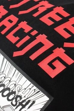 Men's Rubber Print Street Racing Graphic T-Shirt 18 Men's Rubber Print Street Racing Graphic T-Shirt -Victorious TS7517 BLK 4