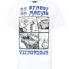Men's Rubber Print Street Racing Graphic T-Shirt 1 Men's Rubber Print Street Racing Graphic T-Shirt -Victorious TS7517 WHT 1