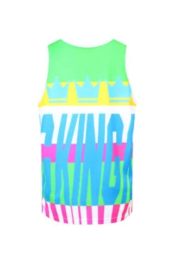 Men's Color Block King Graphic Tank Top -Victorious TT104 WHT 2