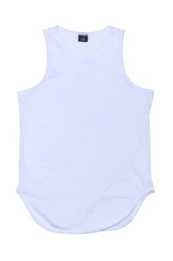 Basic Long Length Curved Hem Tank Top -Victorious TT47 10