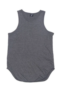 Basic Long Length Curved Hem Tank Top -Victorious TT47 7
