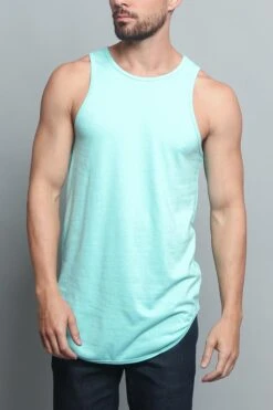 Basic Long Length Curved Hem Tank Top (New 2018 Colorways) 32 Basic Long Length Curved Hem Tank Top (New 2018 Colorways) -Victorious TT47 MNT 1