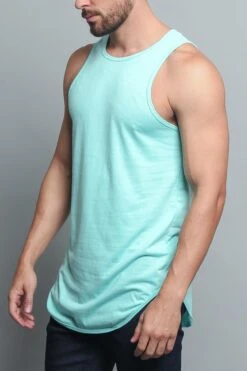 Basic Long Length Curved Hem Tank Top (New 2018 Colorways) 33 Basic Long Length Curved Hem Tank Top (New 2018 Colorways) -Victorious TT47 MNT 2