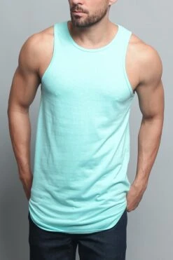 Basic Long Length Curved Hem Tank Top (New 2018 Colorways) 36 Basic Long Length Curved Hem Tank Top (New 2018 Colorways) -Victorious TT47 MNT 5