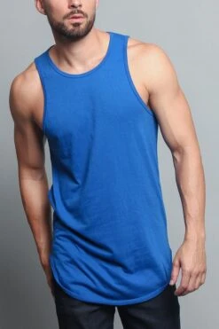 Basic Long Length Curved Hem Tank Top (New 2018 Colorways) 26 Basic Long Length Curved Hem Tank Top (New 2018 Colorways) -Victorious TT47 RBL 5