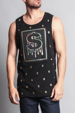 Chrome Money Tank Top 27 Chrome Money Tank Top -Victorious TT56 BLK 1