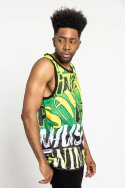 Big Graffiti Tank Top -Victorious TT78 GRN 4