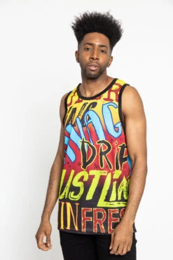 Big Graffiti Tank Top -Victorious TT78 RED 1