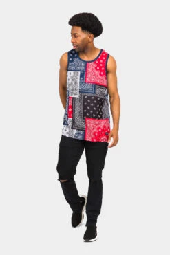 Bandana Paisley Colorblock Tank Top 11 Bandana Paisley Colorblock Tank Top -Victorious TT92 NRD 5