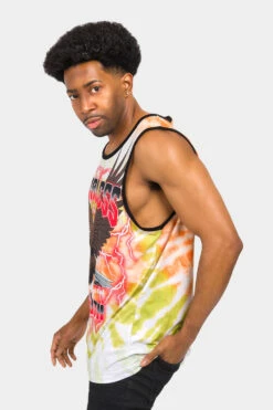 Fearless Eagle Tie Dye Tank Top -Victorious TT94 ORG 2