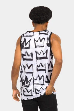 Crowned King Tank Top -Victorious TT97 WHT 3