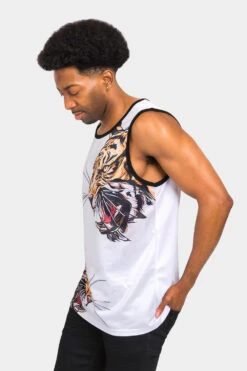 Fierce Tiger Tank Top -Victorious TT98 WHT 2