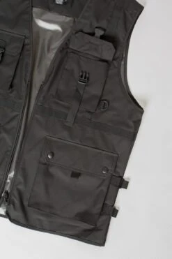 Utility Buckled Pocket Vest -Victorious VT002 BLK 6